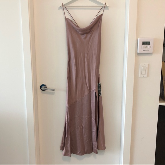 🆕 EVER NEW Pink Satin Evening Dress - Picture 3 of 7